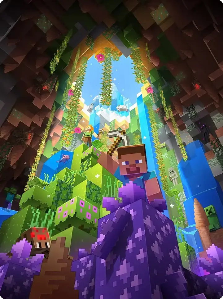 RaveNodes Minecraft World Server Showcase Illustration